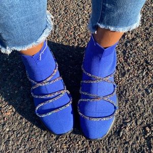 Royal Blue Sock Tennis Shoes